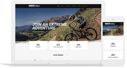 一款适合外贸的英文网页模板，作为自行车销售和自驾游的网站模板非常适合，模板高端大气，精美整洁编辑极力推荐使用。